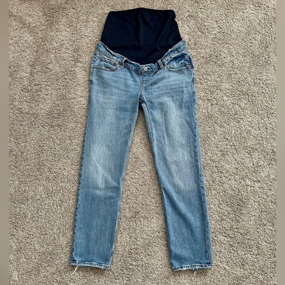 Abercrombie maternity ankle straight jeans, size 4L